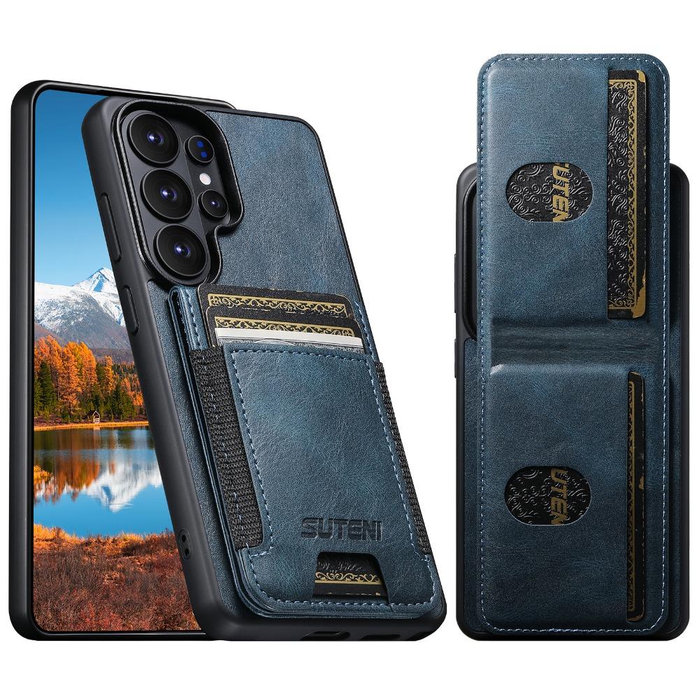 Kartenhalter Kunstleder Ständer SUTENI Luxus Handyhülle Haptik Für Samsung Galaxy S26 Ultra S25 Plus S24 S23 S22 Note20 Ultra
