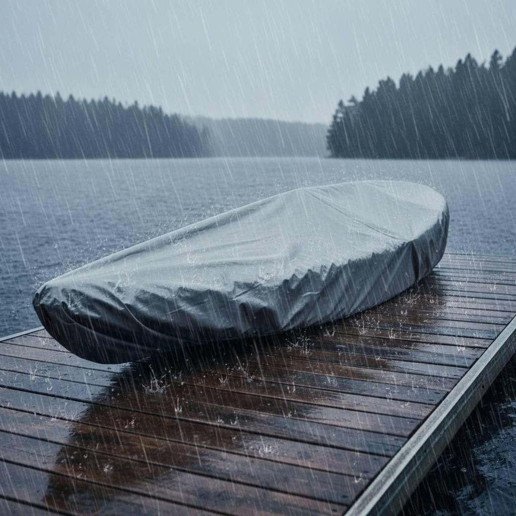 Waterproof Kayak Cover Sunproof Gray All-Encompassing Weather Protection