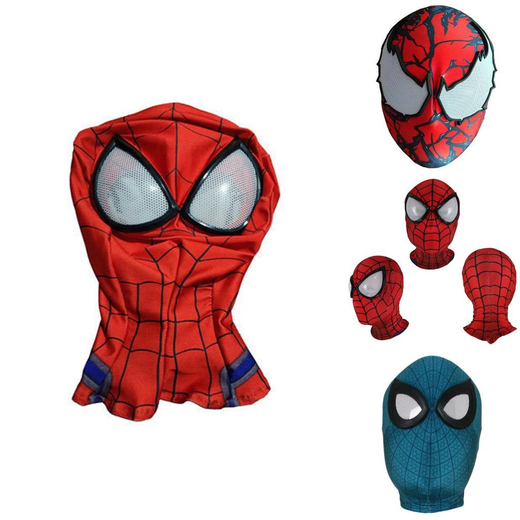 Spiderman Miles Morales Elastic Mask Headcover Costume For Adult Cosplay Enthusiasts