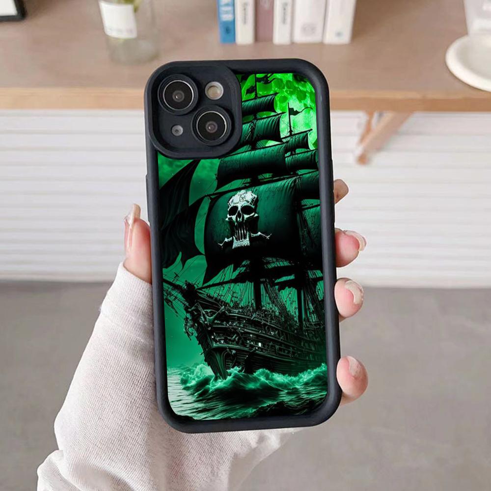 Pirate Corsair Mobile Phone Case for iPhone 17 16 15 14 13 12 11 Air Pro Max Plus Thicken TPU Colorful Cover Cover Pretty Luxury