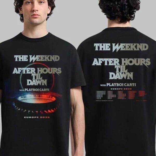 Футболка The Weeknd After Hours Til Dawn Tour 2026 Унисекс M