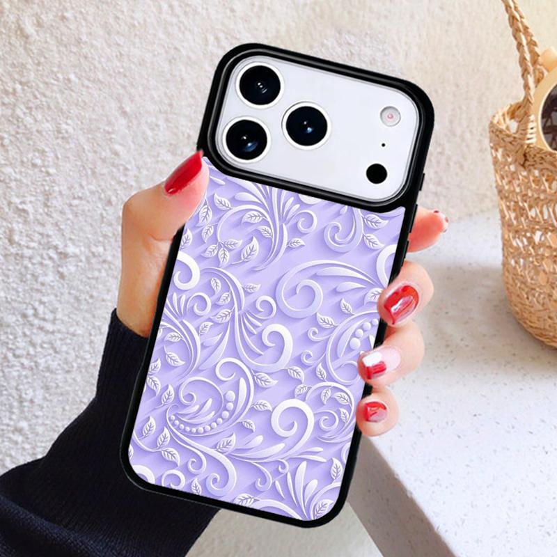 3D Flower Relief Phone Case For iPhone 17 Air 16 15 14 13 12 11 Pro Max Plus