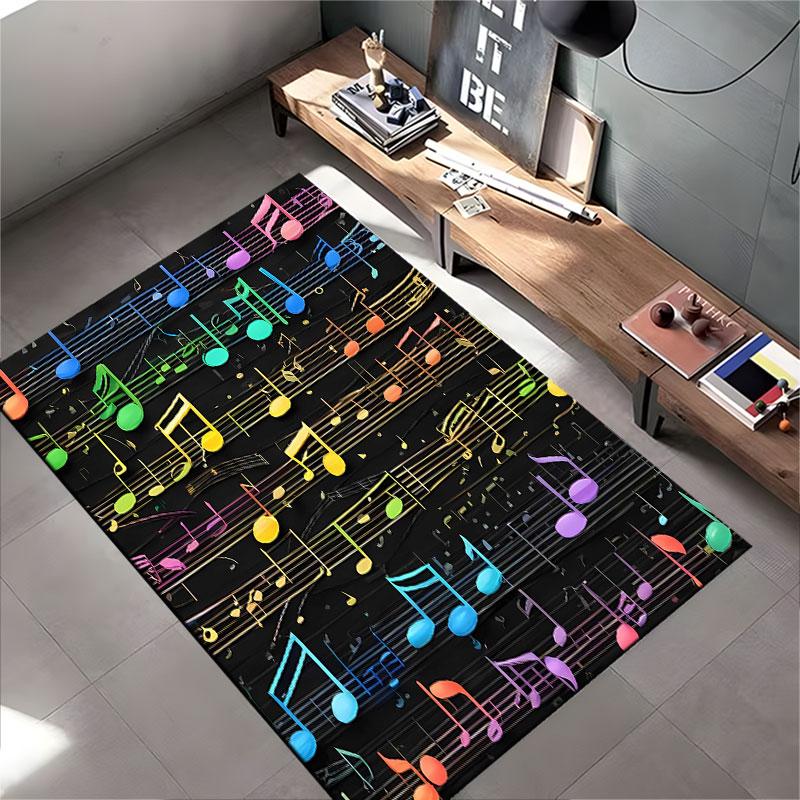 Colorful Music Notes Pattern Suitable As a Non-slip Mat for the Living Room or Bedroom Sofa