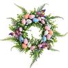 Festive Easter Flower Hoop Delicate Easter Flower Wreath Decoration Perfect for Family Gatherings and Celebrations