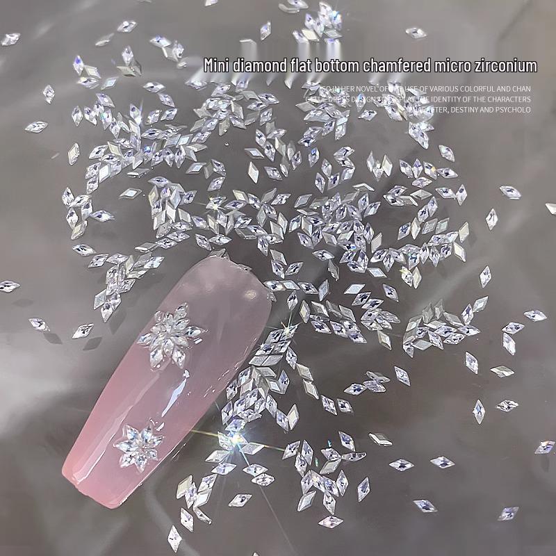 

Циркониевые снежинки стразы для нейл-арта - Супер блестящие мини с плоским дном для DIY рождественских дизайнов