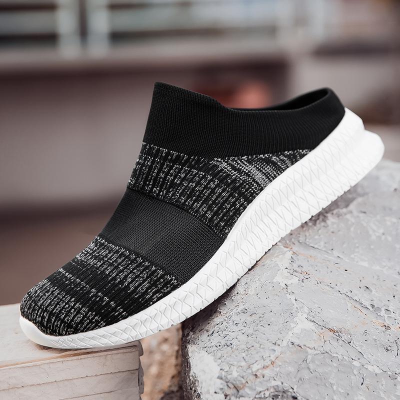 Slip-On Open Back Sandals for Men and Women - Breathable Mesh Summer Slide Shoes with Flat Sole, Lightweight Outdoor Casual Wear