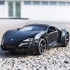 1:32 Lykan Alloy Sports Car Model Diecast Metal Vehicles Doors Openable Light Music Miniature Models Office Table Ornament