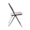 Folding Chair INS Style Folding Design Transparent Durable Sturdy Metal Foldable Chair for Party