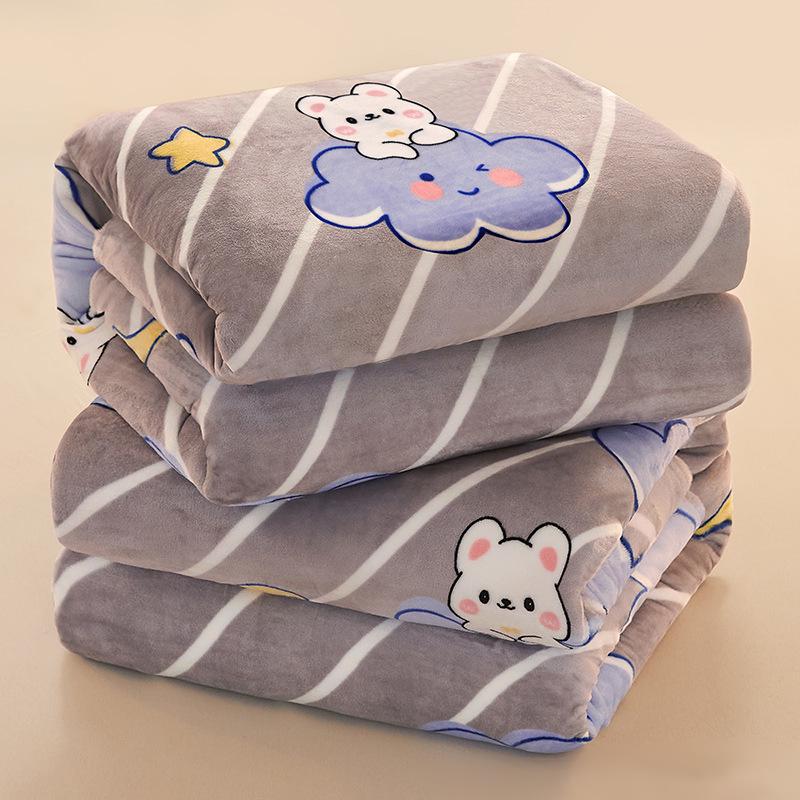 Dual-Use Flannel Throw & Bed Sheet: Thick, Warm, Winter & All-Season Blanket for Dorm or Home, Single/Double