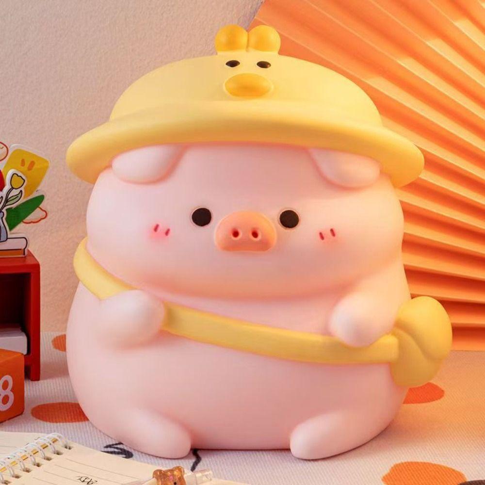 Anti-fall Cartoon Coin Tank Cute Pig Kids Storage Box Fashion Coin Savings Tank  Collection