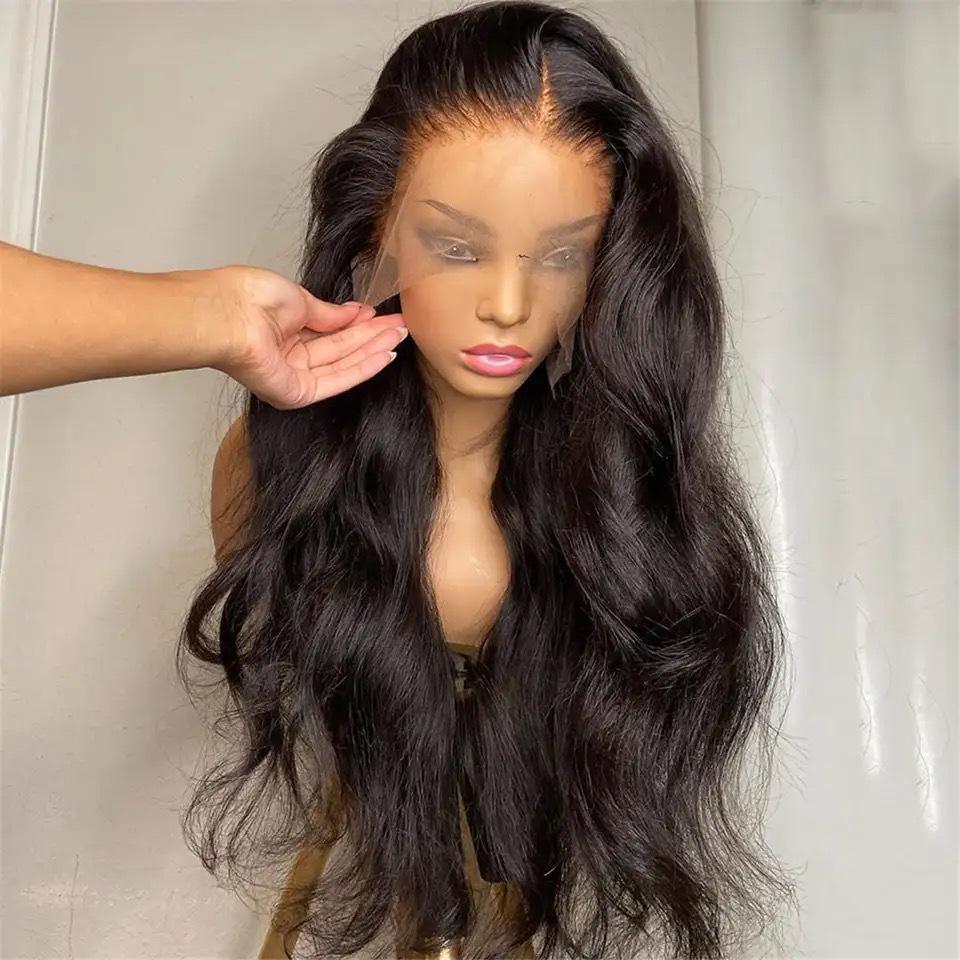 New Women's Front Lace Long Curly Hair Big Wave Front Lace Wig Headgear Ready In Stock