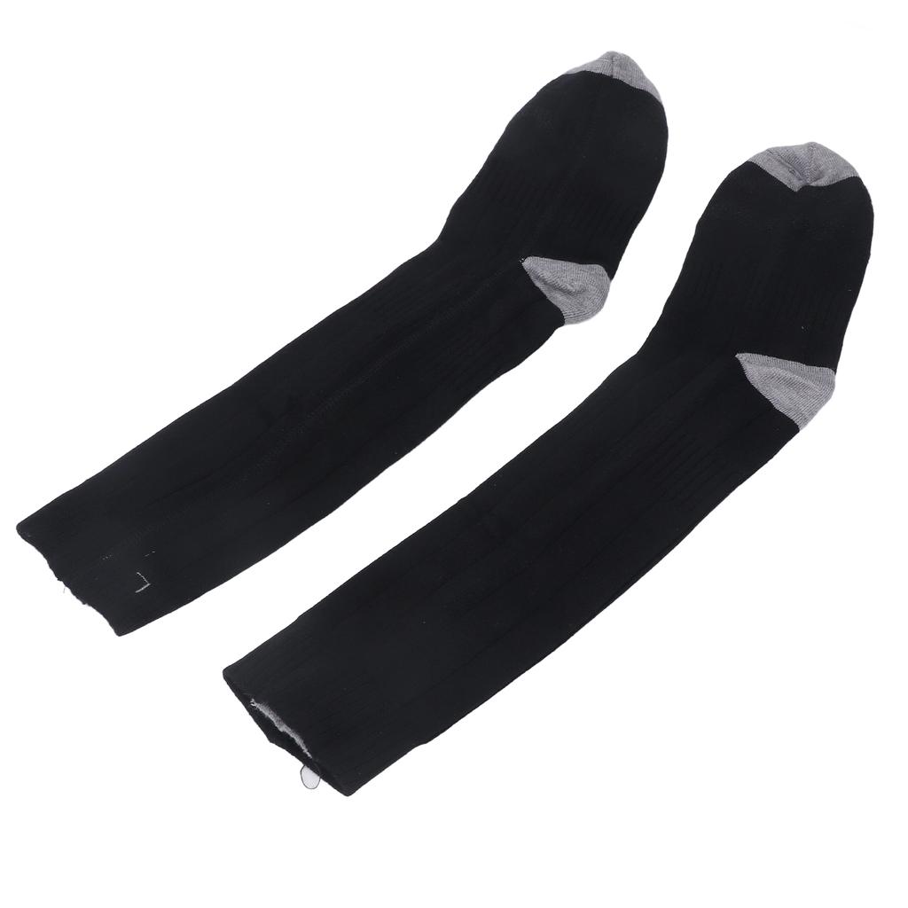 1 Pair Heated Socks 3 Levels Temperature Rechargeable Comfortable Black Grey Electric Heated Socks for Hiking Skiing