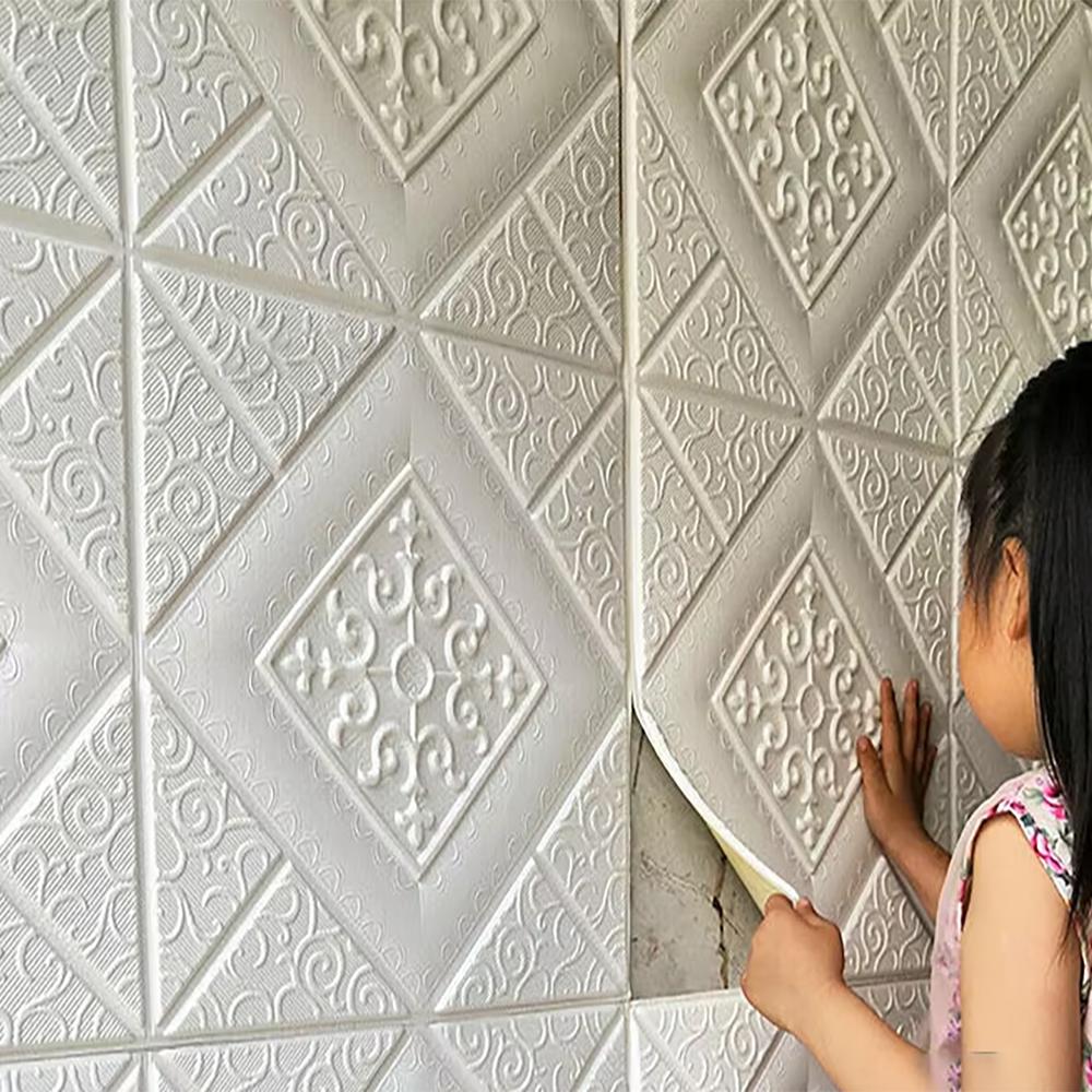 3D brick self-adhesive decoration waterproof and moisture-proof 70 * 70cm ceiling wallpaper wall sticker foam wallpaper home