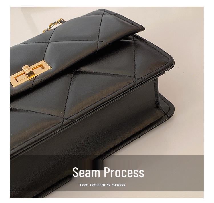 Trendige karierte Ketten-Schultertasche - Stilvolle Umhängetasche für tägliche Ausflüge und Pendelfahrten