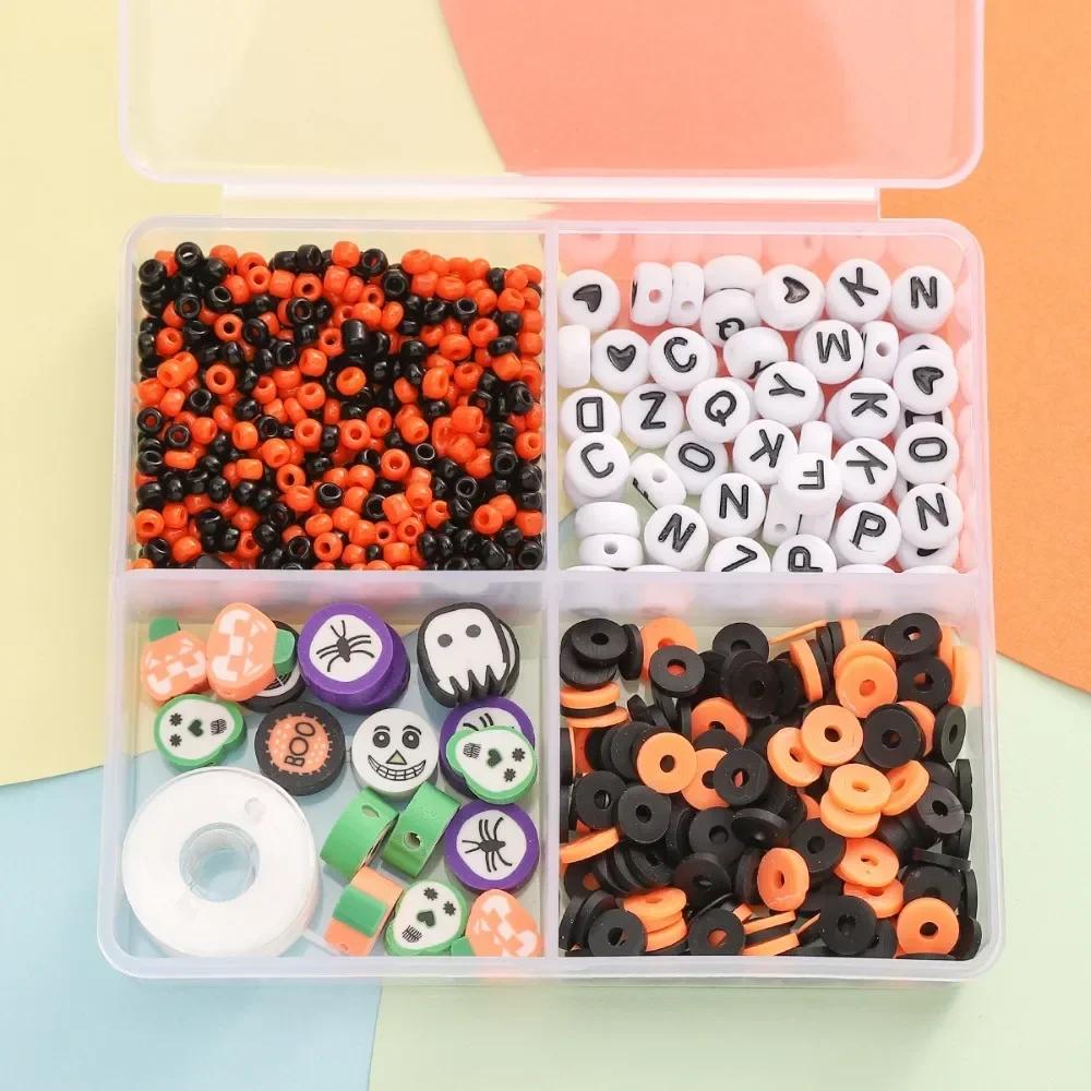 Halloween DIY Jewelry Making Kit Soft Clay Alphabet Beads for Crafting Unique Handmade Bracelets And Accessories