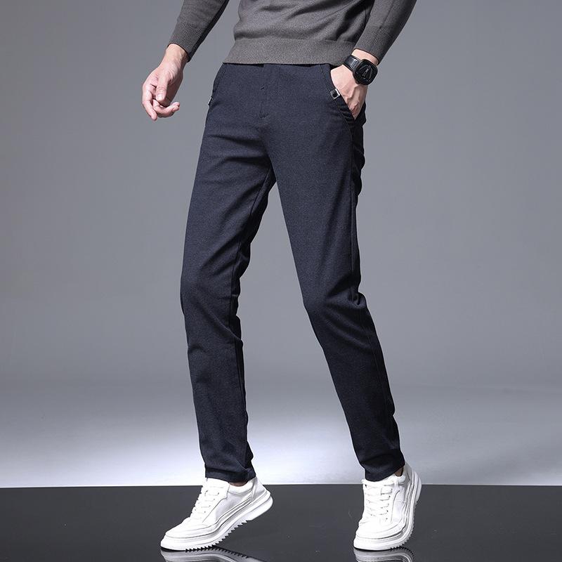 Summer Thin Men's Slim Fitting Fashion Pants Men's Casual Pants Men's Elastic Men's Pants