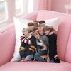 M-Monsta X Cushion Cover Pillowcase Short Plush Invisible Zipper Room Sofa Cushion Cover