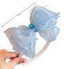 Solid Color Sparkling Bow Hairband Rhinestones Kids Hair Accessories  Children Accessories