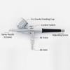 Mini Airbrush Kit with Drip Tube 0.3mm Needle 2ml Caravity Feed Cup Airbrush Pen for Makeup Art