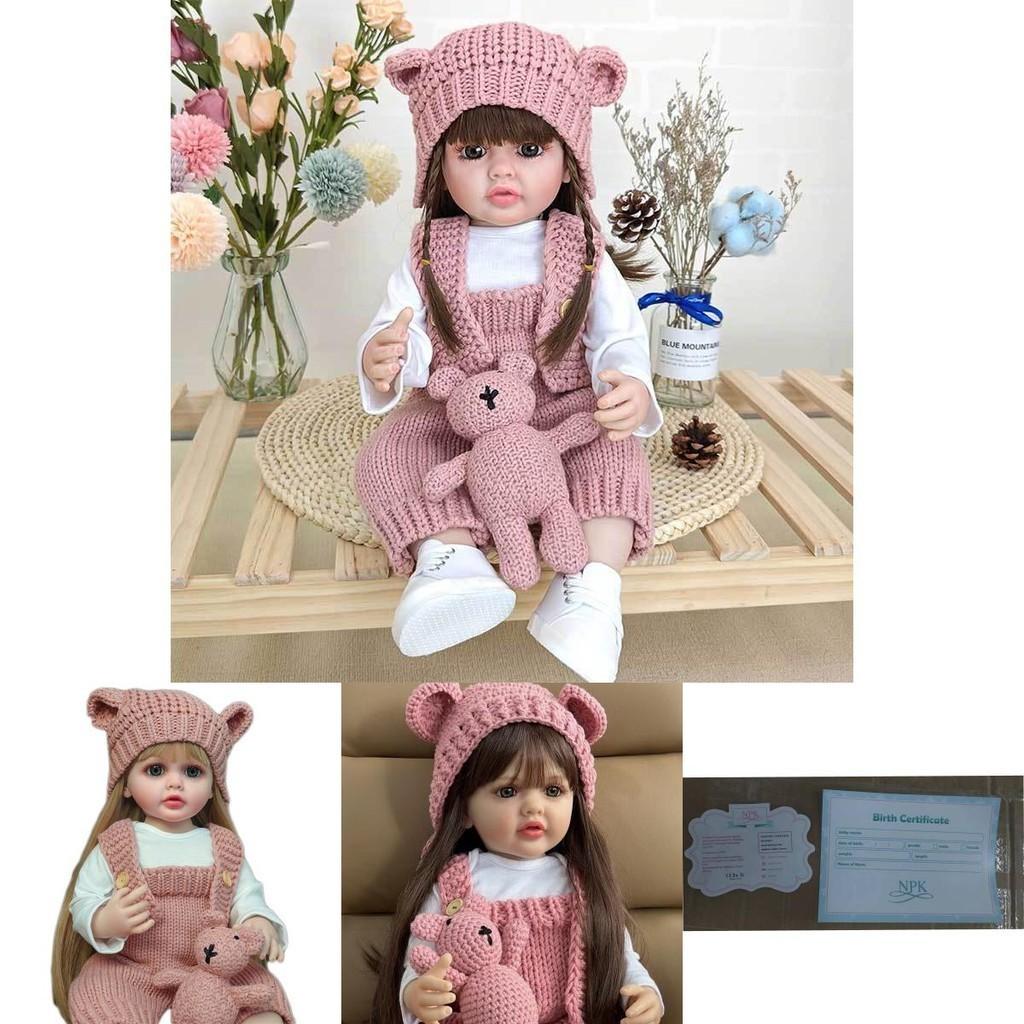 All-pink 55cm Full Silicone Baby Doll Soft And Flexible With Lifelike Features