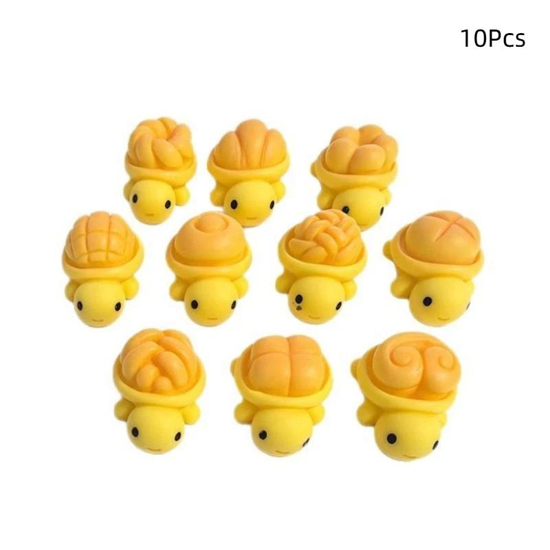 10/20Pcs Cute Cartoon Bread Turtle Charms Decoration Resin Diy Craft Accessories For Desk Decor Car Ornament