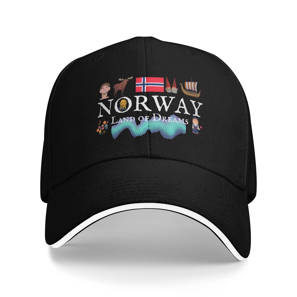 Personlig norsk stolt Norge flagga basebollkeps solskydd dam unisex justerbar pappahatt sommar snapback kepsar