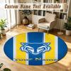 Round Rug Custom NameWarrington Wolves FC Pattern Non Slip Carpet Home Floor Decor