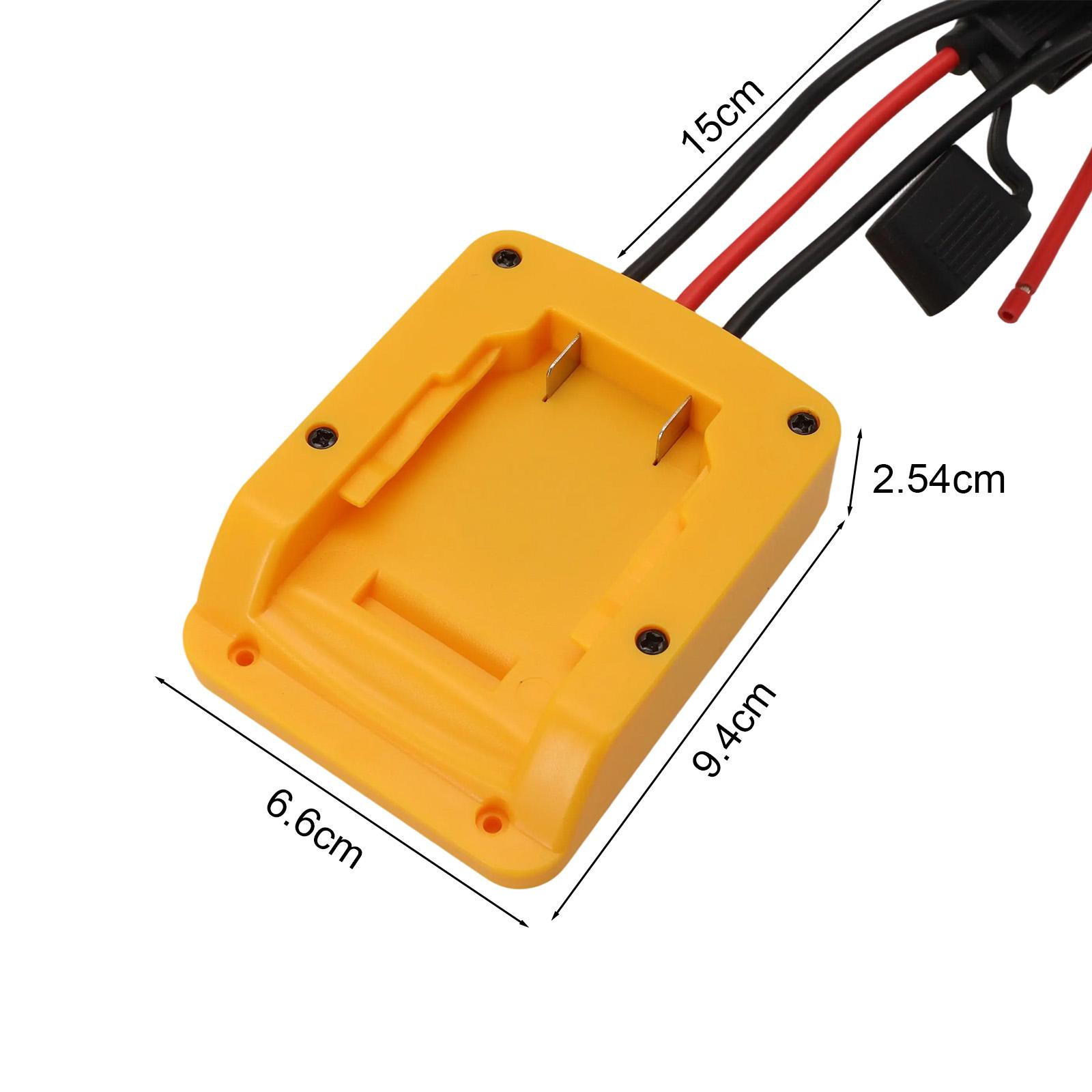 

DIY Power Battery Adapter Easy Install Battery Converter 7x8.5cm Waterproof Fuse Socket 10A Maximum Current 14AWG Wire Upgrade China Mainland