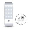 Automatic LED [Pack of 2], 12 LED USB Rechargeable Closet Night Light White 120X38X17mm