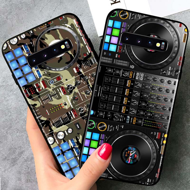 DJ Music Retro pentru Samsung Galaxy S21 Ultra Plus Note 20 10 9 8 S10 S9 S8 S7 S6 Edge Plus Husa neagra pentru telefon