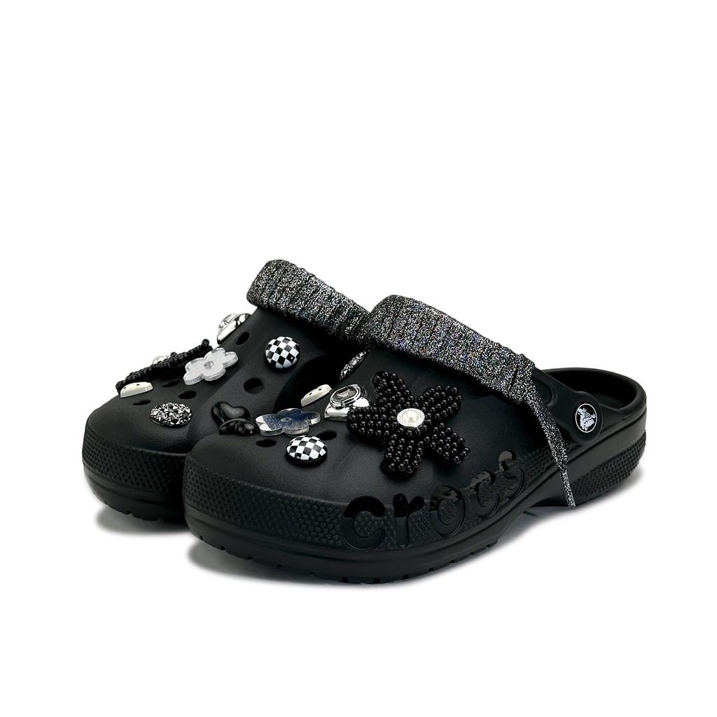 Crocs Baya EVA Sweet Cool Girl Sweet Cool Trend Niche Premium Comfortable Hole Shoes Women's Black