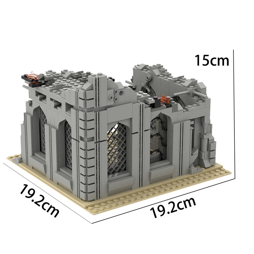 Toys Model Military Accessories Model WW2 Building Blocks Battlefield Blockhouse Sentry Tower Command Post Bunker Gift