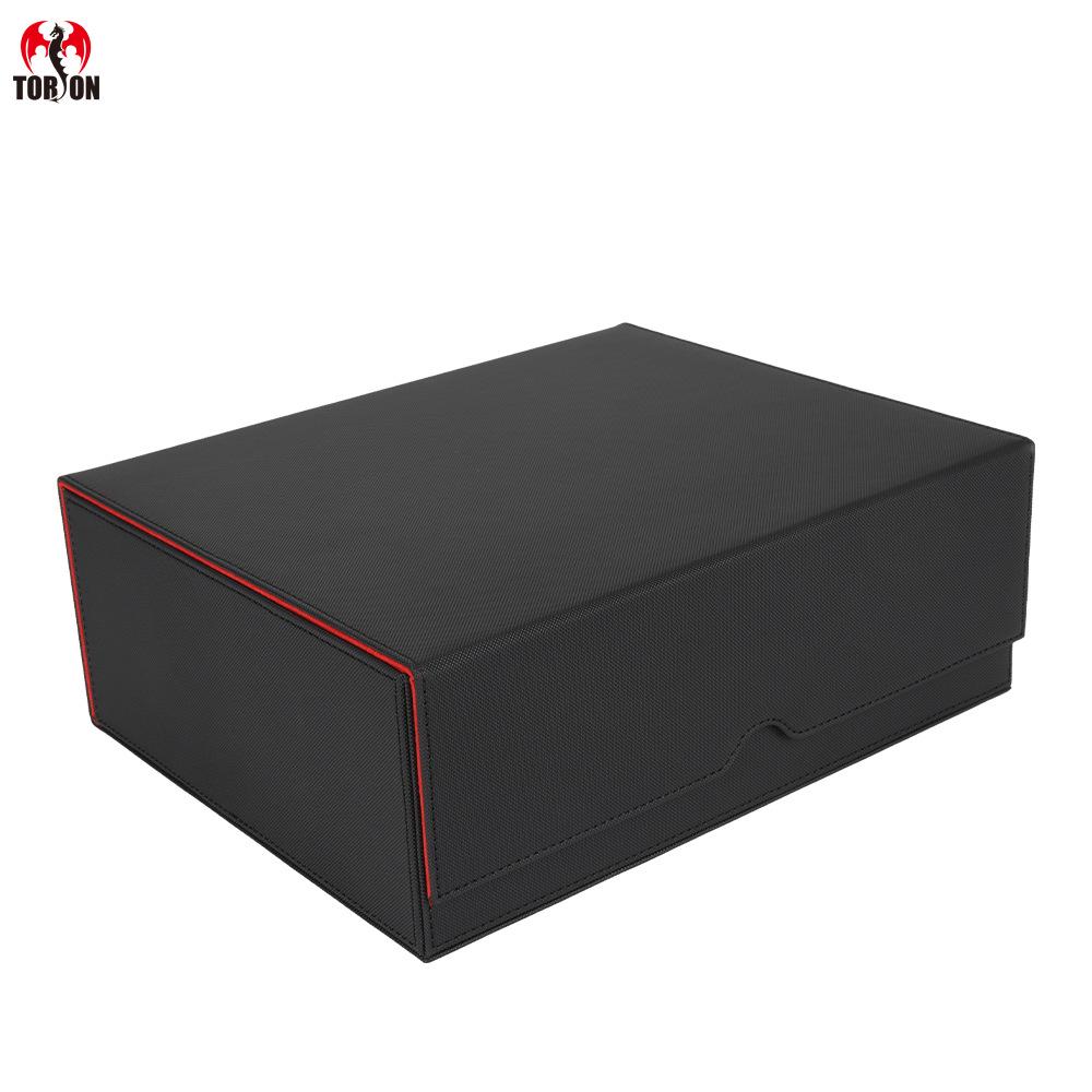 PU Leather Three-Row Card Storage Box: Fits 1800+ Yu-Gi-Oh!, MTG, Pokémon, PTCG, and Three Kingdoms Kill Cards