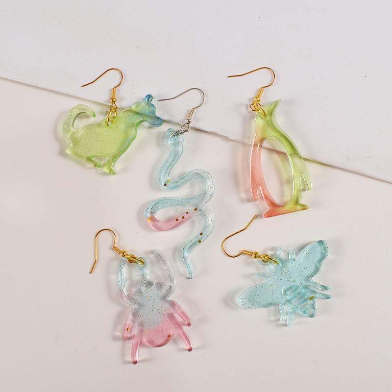 Silicone Earring Molds Animal Series Resin Drop Moulds Crafting Pendant Molds Suitable for Jewelry and Craft Project