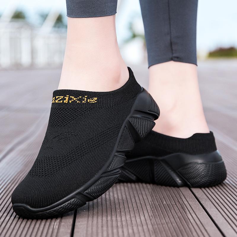Damen Sandalen Rückenfrei Walking Sneaker Sommer Slipper Pantoletten Socken Schuhe Geschlossene Zehen Hausschuhe Herren Clogs Übergröße