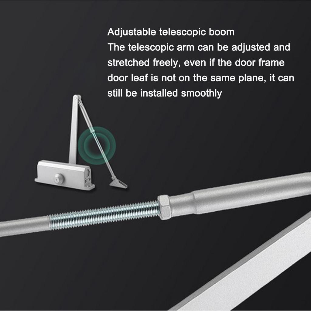 Hydraulic Door Closer for 45 85kg Home Fire Door 180 Degree Non Hold Open Buffer