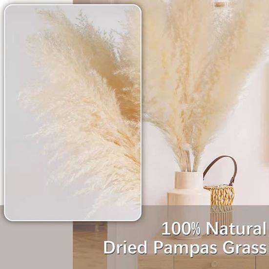 1/2/3/4/5Pcs Artificial Pampas Grass Bohemia Realistic Fluffy Fake Dried Grass Home Office Wedding Party Table Centerpiece Boho Decor