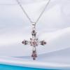 Bohemian Crystal Diamond Colorful Cross Pendant For Girls' Collarbone Necklace Accessories
