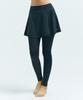 Leijibi Easy Move Flare 9/1 Length 2-In-1 Water Leggings Rash Guard Skirt Pants Black