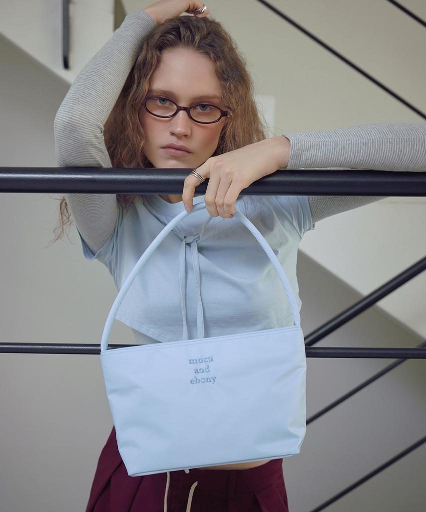 Mucu And Ebony Near Flat Bag _ Light Blue