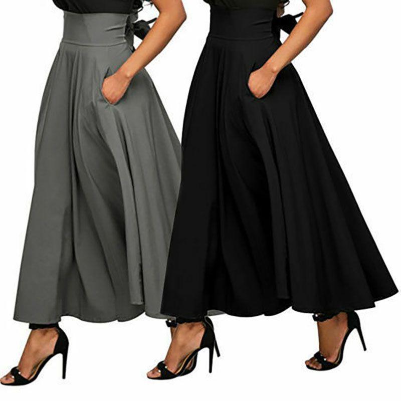 Elegantes Stretch High Waist Vintage Skaterrockkleid mit ausgestellten Falten