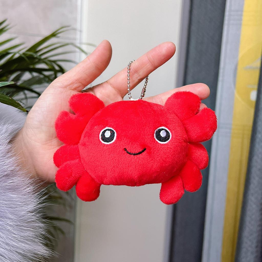 Douyin Crab Plush Keychain: Cute Couple Bag Pendant