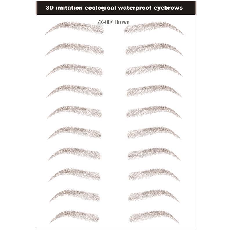 Zhengxiang 2025 Waterproof 6D Eyebrow Stickers - Realistic, Easy Makeup for a European, American, and Korean Style.
