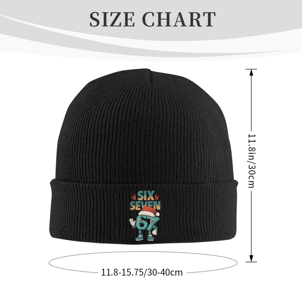 Meme 67 Six Seven 6 7 Italian Brainrot Christmas Beanie Hats Knitting Hat Unisex Unisex Warm Soft Caps Autumn Winter Gym Bonnet Hats