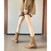 Spot~ Martin boots, small inner height-increasing boots, women's new spring high-heeled mid-tube short boots, stacking boots