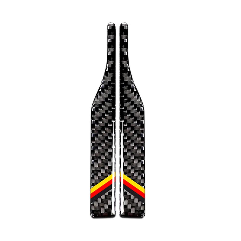 Car Rearview Mirror Anti-collision Strip 2Pcs Carbon Fiber Anti-scratch Edge Protection Strip Universal Auto Decoration Sticker