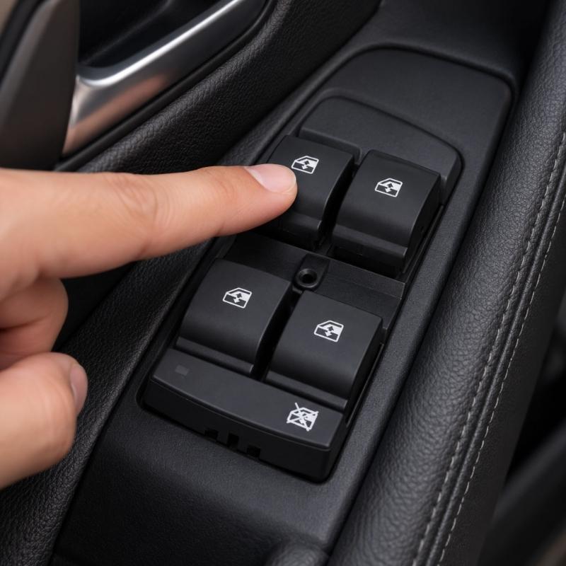Driver-Side Vehicle Window Control Panel 13305373 208308247 with Four Buttons, Separate Lock Function, Plastic and Metal Construction and Mounting