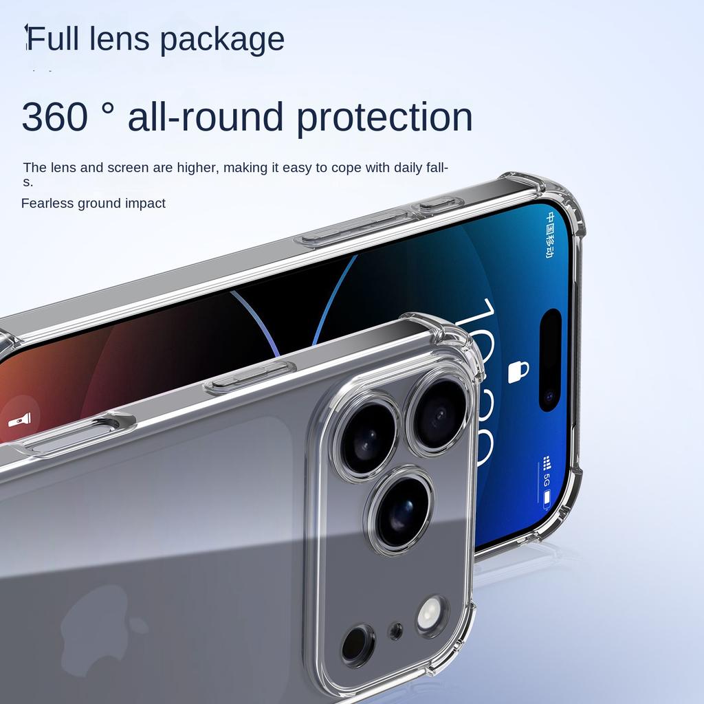 New Four-corner anti-drop Clear Case for iPhone 17 17 Air 17 Pro Max Shockproof Transparent Silicone Cover for 17Pro Bumper Capa
