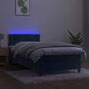 Maison Exclusive - Sommier à lattes de lit et matelas et LED Bleu foncé 80x200 cm