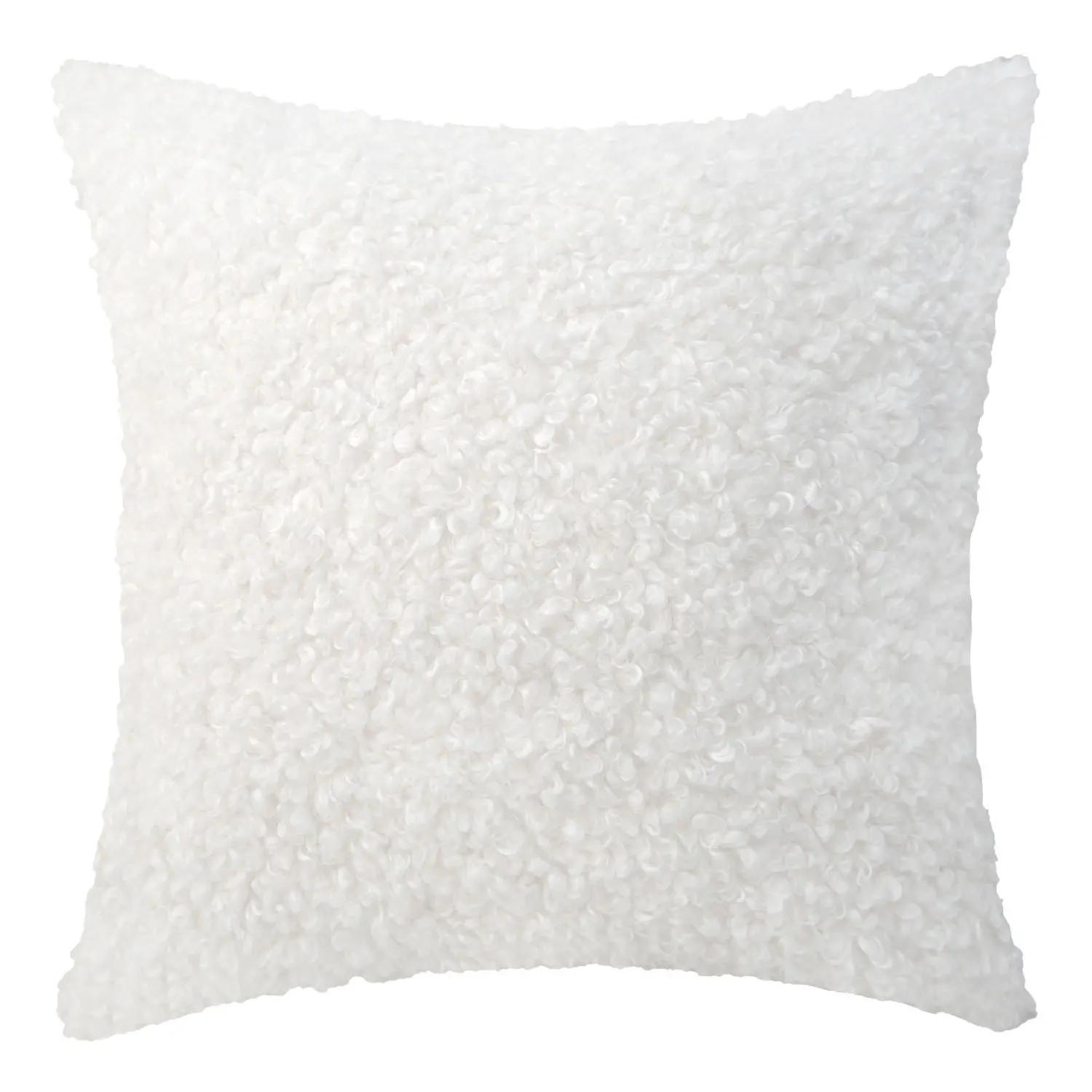 Zachte Knusse Teddy Kunstbont Kussenhoes, Pluche Kussenhoes voor Bank, Woonkamer Decoratief, Scandinavische Woondecoratie 45*45CM 45X45CM